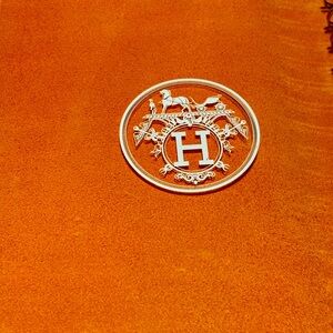 HERMES Ulysse Orange Leather Notebook